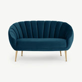 Trueliving Modern Light Two Seater Sofa Linen Finish H 33" x W 60" x D 35"